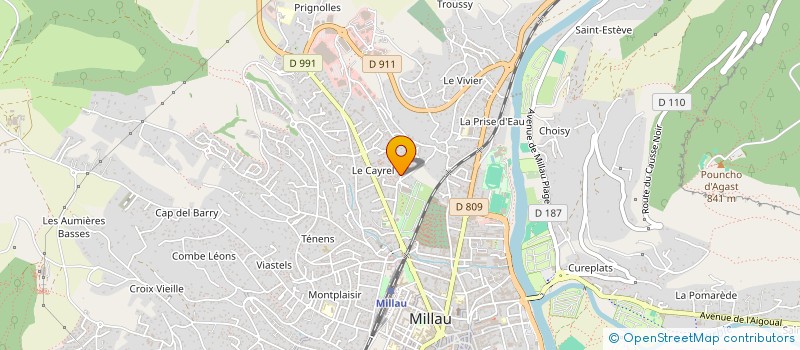 localisation de l'entreprise MONSIEUR JEROME BONNET  MILLAU