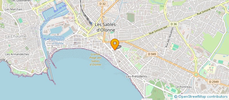 localisation de l'entreprise MONSIEUR JEROME BOUDAUD à LES SABLES D'OLONNE