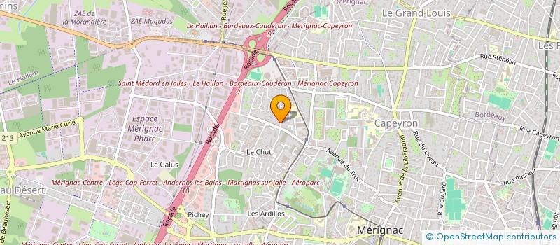 localisation de l'entreprise MONSIEUR JEROME BOURG à MERIGNAC