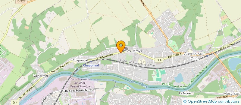 localisation de l'entreprise MONSIEUR JEROME BOUTIN  AUVERS-SUR-OISE