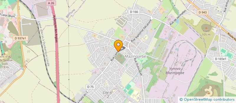 localisation de l'entreprise MONSIEUR JEROME BRACQUART  MAZINGARBE