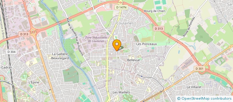 localisation de l'entreprise MONSIEUR JEROME BREHERET à COULAINES
