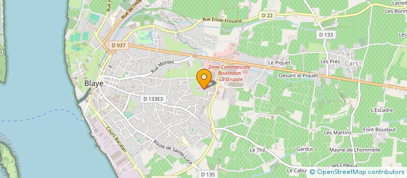 localisation de l'entreprise MONSIEUR JEROME BROQUAIRE à BLAYE