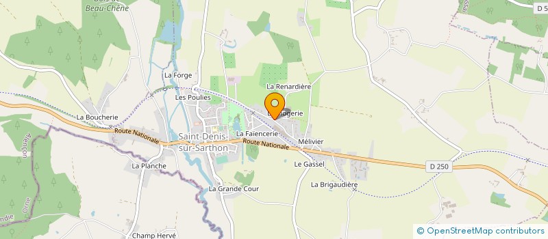 localisation de l'entreprise MONSIEUR JEROME BROSSE à SAINT-DENIS-SUR-SARTHON