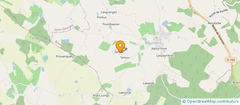 localisation de l'entreprise MONSIEUR JEROME BROUAT  BOURLENS