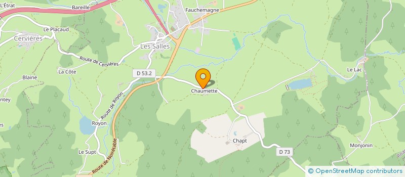 localisation de l'entreprise MONSIEUR JEROME BRUN  LES SALLES