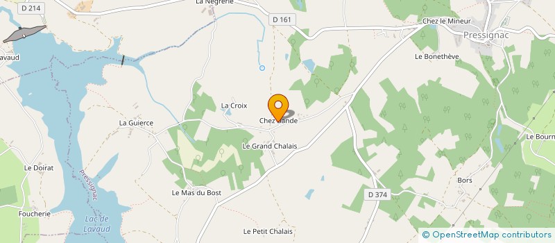 localisation de l'entreprise MONSIEUR JEROME CAILLAUD à PRESSIGNAC