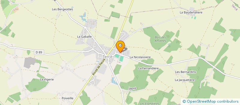 localisation de l'entreprise MONSIEUR JEROME CAILLAUD  TERCE