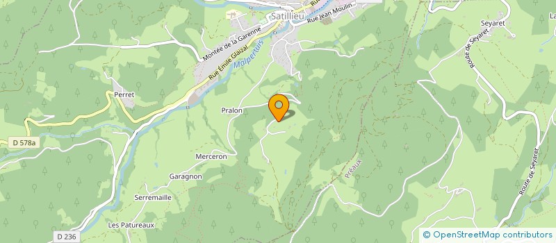 localisation de l'entreprise MONSIEUR JEROME CARROT  SATILLIEU