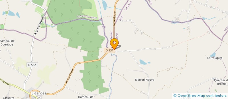 localisation de l'entreprise MONSIEUR JEROME CASTAING  GAZAUPOUY