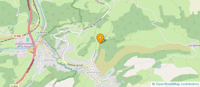 localisation de l'entreprise MONSIEUR JEROME CASTAN  LA CANOURGUE