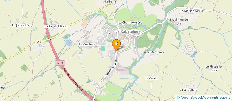 localisation de l'entreprise MONSIEUR JEROME CAUX  LA RABATELIERE