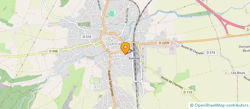 localisation de l'entreprise MONSIEUR JEROME CHANAT  GANNAT