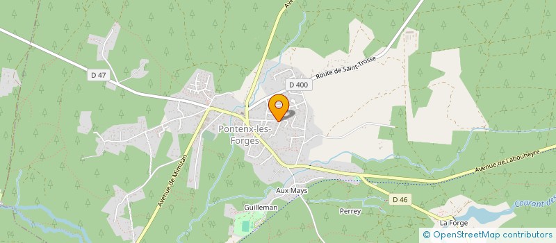 localisation de l'entreprise MONSIEUR JEROME CHANTOISEAU  PONTENX-LES-FORGES