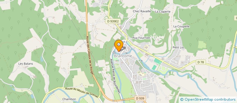 localisation de l'entreprise MONSIEUR JEROME CHARBONNEL  BRANTOME EN PERIGORD