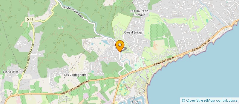 localisation de l'entreprise MONSIEUR JEROME CHARBONNIER  GRIMAUD