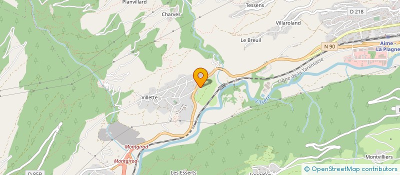 localisation de l'entreprise MONSIEUR JEROME COEFFE  LA PLAGNE TARENTAISE