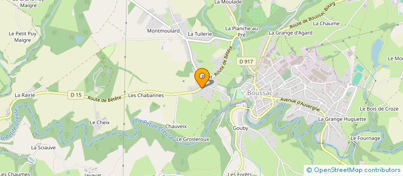 localisation de l'entreprise MONSIEUR JEROME COLLIN à BOUSSAC-BOURG