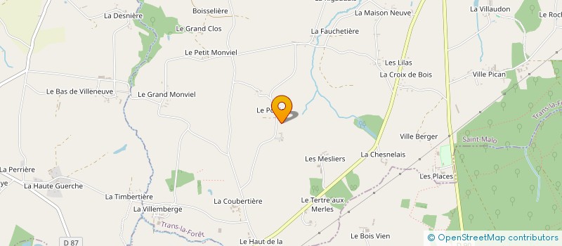 localisation de l'entreprise MONSIEUR JEROME CORDON  TRANS-LA-FORET