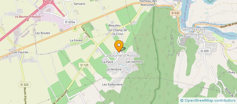 localisation de l'entreprise MONSIEUR JEROME COUTELIER  LA BAUME-D'HOSTUN