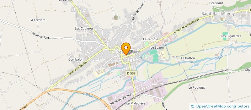 localisation de l'entreprise MONSIEUR JEROME COUTURIER-PETRASSON à BEAUREPAIRE