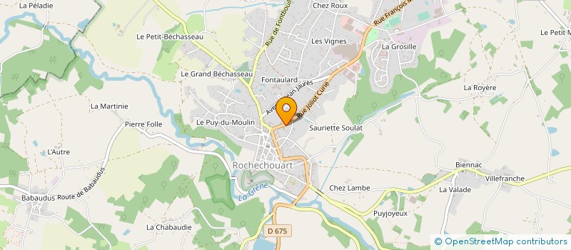 localisation de l'entreprise MONSIEUR JEROME COUZON à ROCHECHOUART