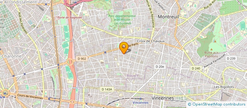 localisation de l'entreprise MONSIEUR JEROME CYRILLE  MONTREUIL