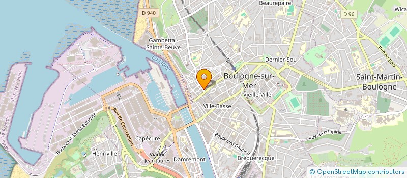 localisation de l'entreprise MONSIEUR JEROME D'HOOGHE à BOULOGNE-SUR-MER