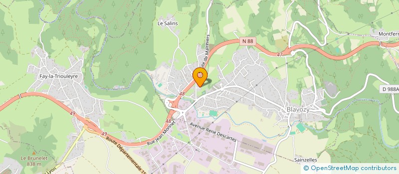 localisation de l'entreprise MONSIEUR JEROME DAUDEL  BLAVOZY