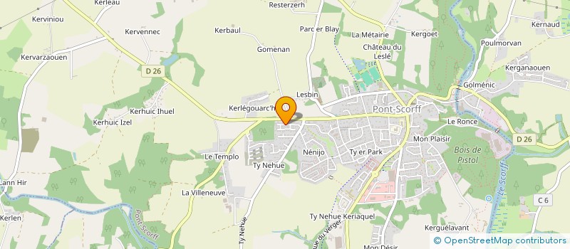 localisation de l'entreprise MONSIEUR JEROME DAUDET  PONT-SCORFF