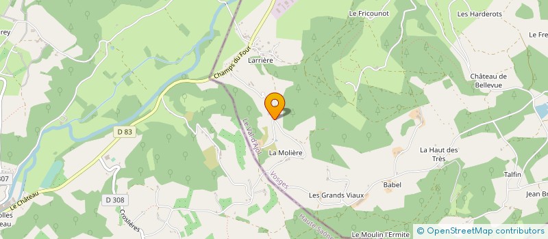 localisation de l'entreprise MONSIEUR JEROME DEBOULET à LE VAL D AJOL