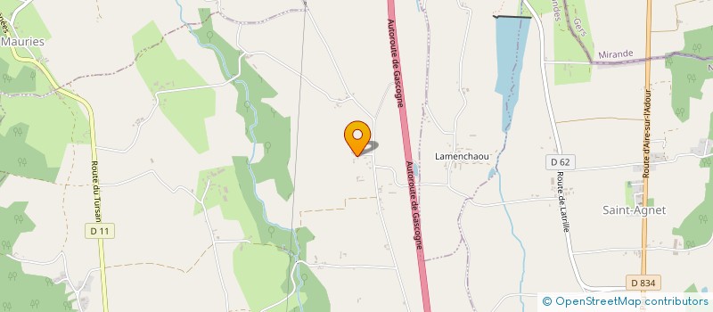 localisation de l'entreprise MONSIEUR JEROME DELAPIERRE  MIRAMONT-SENSACQ