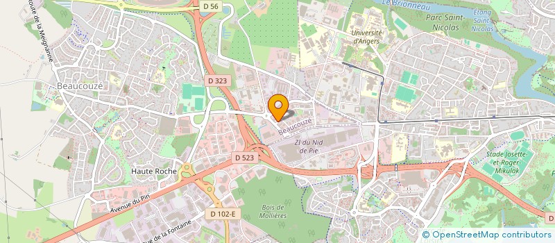 localisation de l'entreprise MONSIEUR JEROME DEREDEC à BEAUCOUZE