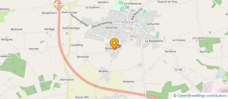 localisation de l'entreprise MONSIEUR JEROME DERIAN  MOREAC