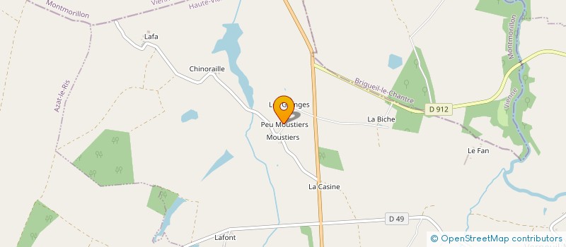 localisation de l'entreprise MONSIEUR JEROME DIOTON à VERNEUIL-MOUSTIERS
