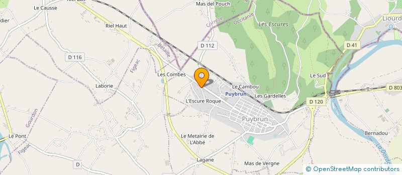 localisation de l'entreprise MONSIEUR JEROME DUBOIS  PUYBRUN