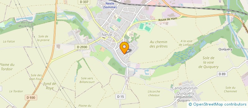 localisation de l'entreprise MONSIEUR JEROME DUBOIS  NESLE