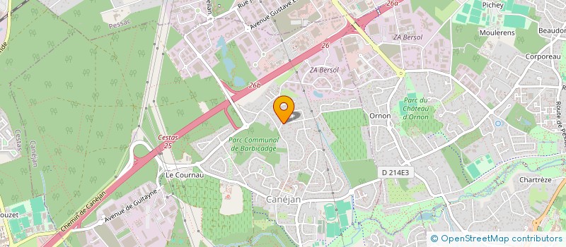 localisation de l'entreprise MONSIEUR JEROME DUCOSSON  CANEJAN