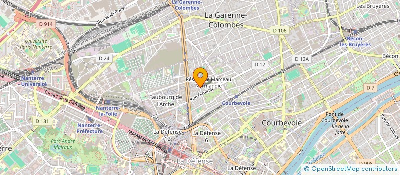 localisation de l'entreprise MONSIEUR JEROME DUVEAU à COURBEVOIE