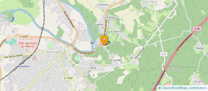 localisation de l'entreprise MONSIEUR JEROME FABIUS à SOURZAC