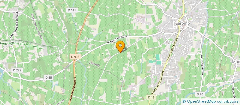 localisation de l'entreprise MONSIEUR JEROME FABRE  CAROMB