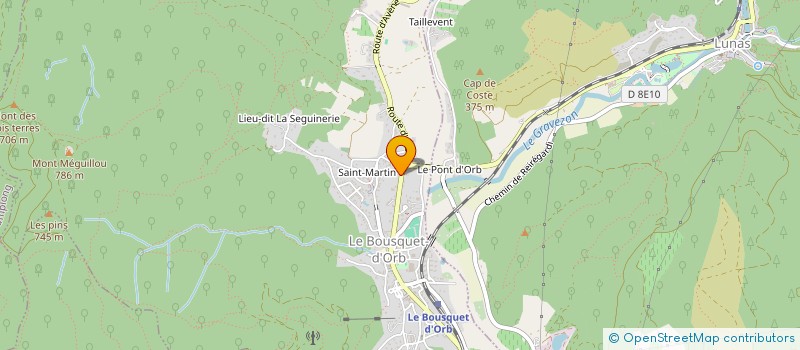 localisation de l'entreprise MONSIEUR JEROME FOURNIER  LE BOUSQUET-D'ORB