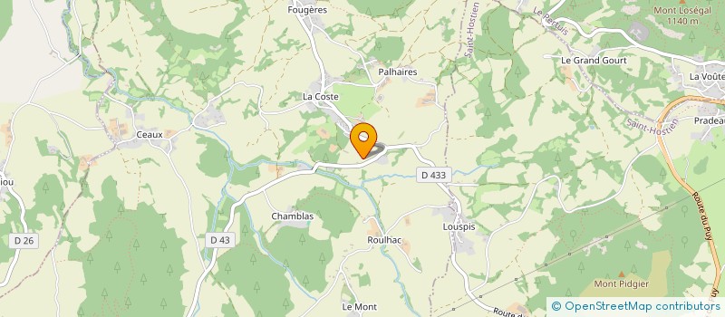 localisation de l'entreprise MONSIEUR JEROME GAGNE à SAINT-JULIEN-CHAPTEUIL