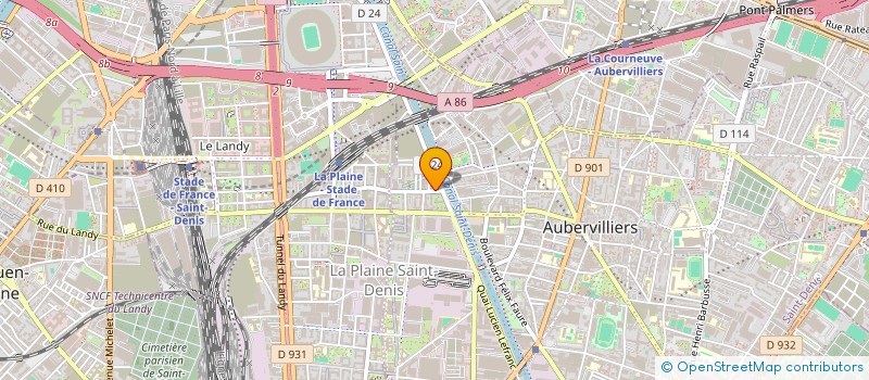 localisation de l'entreprise MONSIEUR JEROME GAGNER  AUBERVILLIERS