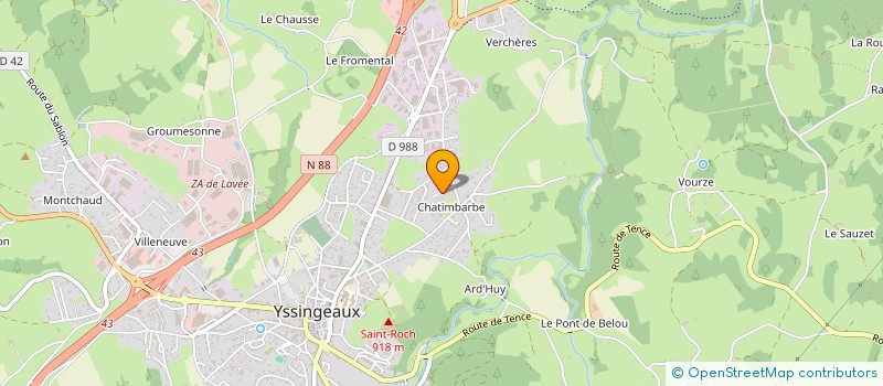 localisation de l'entreprise MONSIEUR JEROME GANIVET  YSSINGEAUX