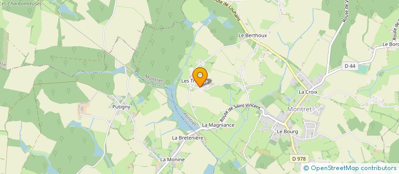 localisation de l'entreprise MONSIEUR JEROME GAUDILLERE  MONTRET