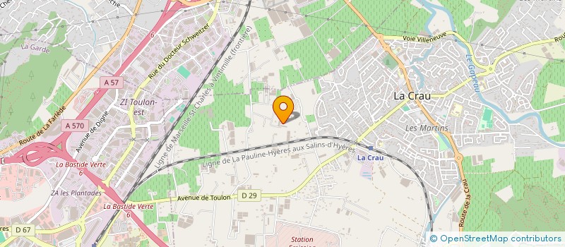 localisation de l'entreprise MONSIEUR JEROME GRIMAUD  LA CRAU