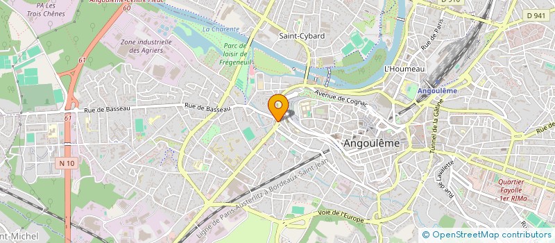 localisation de l'entreprise MONSIEUR JEROME GUERIN à ANGOULEME