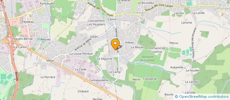 localisation de l'entreprise MONSIEUR JEROME GUYARD à TRESSES