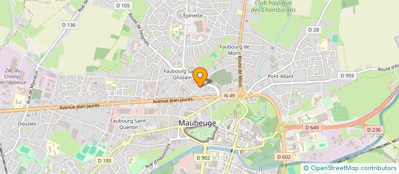 localisation de l'entreprise MONSIEUR JEROME HERWEGH  MAUBEUGE